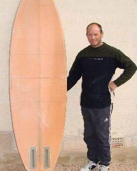 235cm x 66cm twin fin