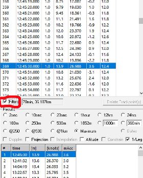 Garmin 910XT filtered