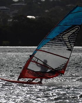 Slalom speeding on the river