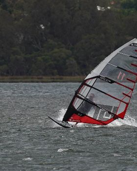 Slalom speeding on the river