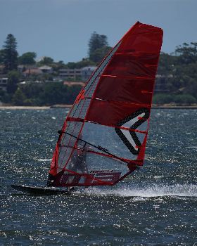 Slalom speeding on the river