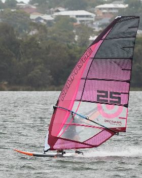 Slalom speeding on the river