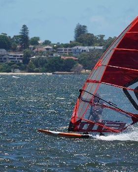 Slalom speeding on the river