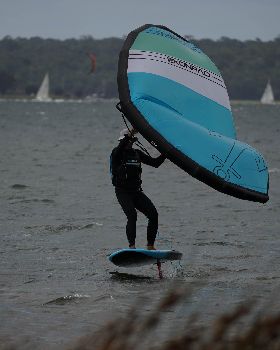 Slalom speeding on the river