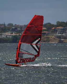 Slalom speeding on the river