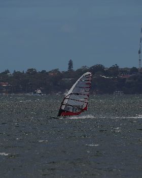 Slalom speeding on the river