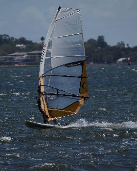 Slalom speeding on the river