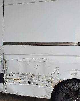 Damaged van