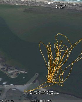GPS track from Goolwa on the 1st of October, 2008