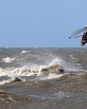 Simon gets a little air