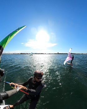 Early Spring day at the end of Winter 2022 with a lot of sails and wings out