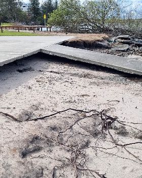 Concrete is undermined