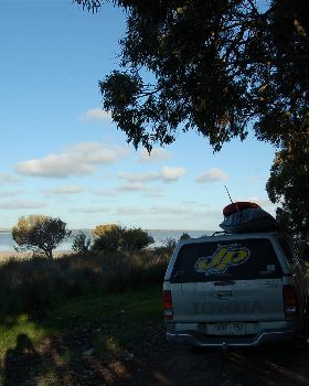 Lake George near Beachport. Not very windy.