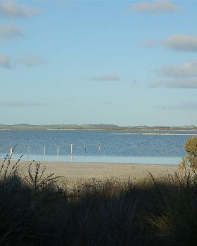 Lake George near Beachport. Not very windy.