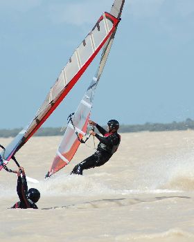Lake George near Beachport. Very windy.