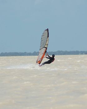 Lake George near Beachport. Very windy.