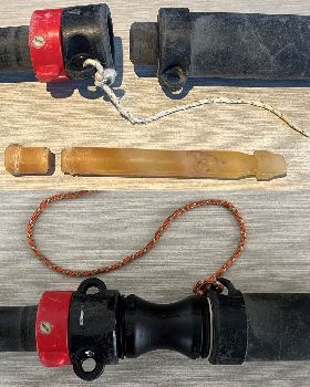 Mast base before and after