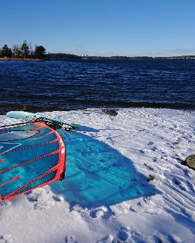Winter surfing