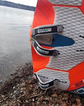 Starboard Race 100 with custom top deck foil mast plate