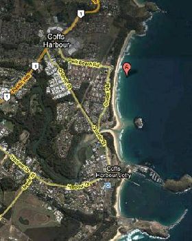 Location for good NE windsurfing in Coffs Harbour