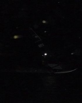 Sandy Point night sailing. Craig and Mat