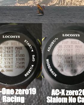 Point 7 sail compare GPS speeds