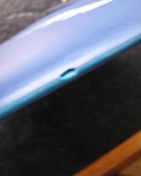Holes in fin!