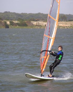 Me windsurfing on the 1th of January 2007