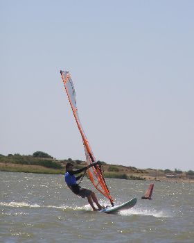 Me windsurfing on the 10th of January 2007