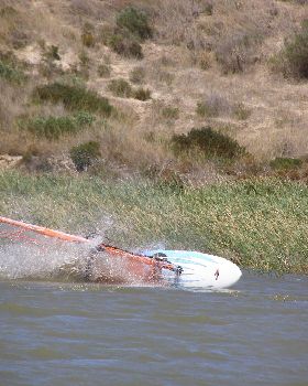 Me windsurfing on the 10th of January 2007