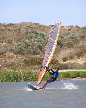 Me windsurfing on the 10th of January 2007