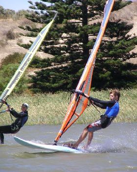 Me windsurfing on the 10th of January 2007