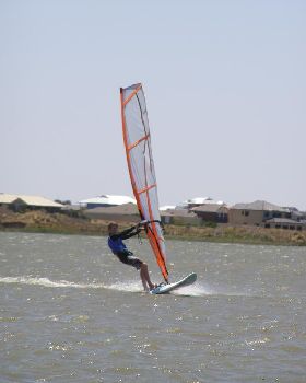 Me windsurfing on the 10th of January 2007