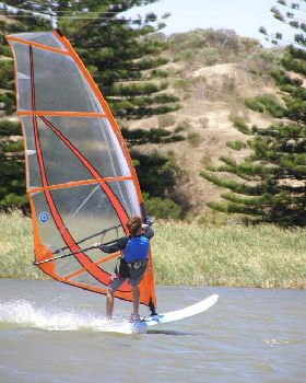 Me windsurfing on the 10th of January 2007