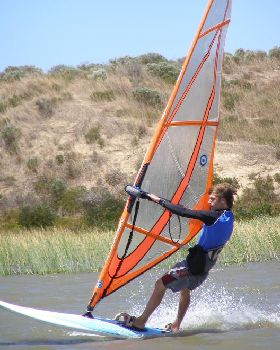 Me windsurfing on the 10th of January 2007