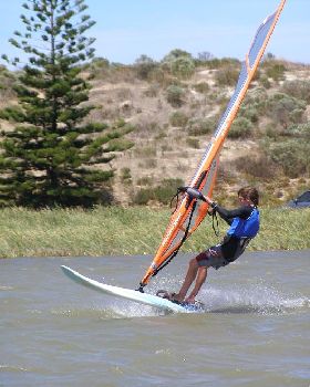Me windsurfing on the 10th of January 2007