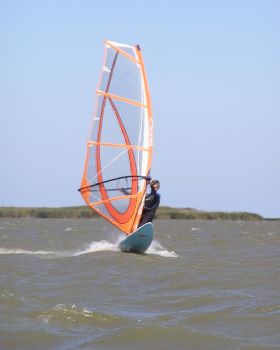 Me sailing at Boggy Lake on Saturday the 10th of Febuary 2007