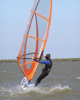 Me sailing at Boggy Lake on Saturday the 10th of Febuary 2007