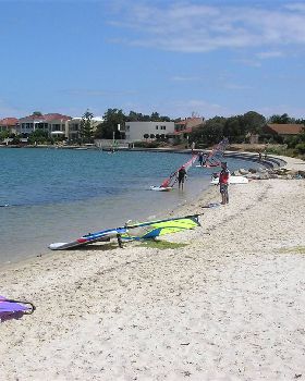 Family Day at West LAkes - not a wave in sight
