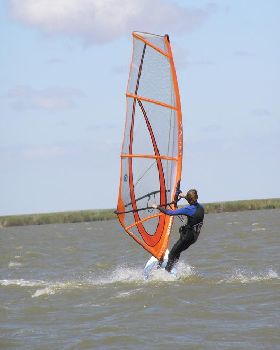 Me sailing at Boggy Lake on Saturday the 10th of Febuary 2007
