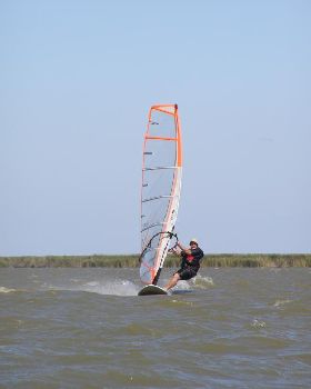 Chris sailing at Boggy Lake on Saturday the 10th of Febuary 2007