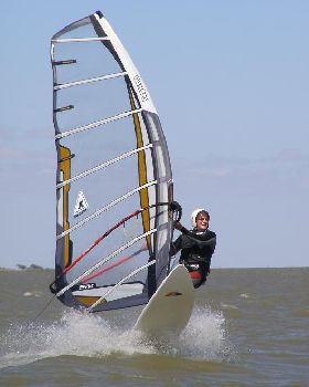 Geoff sailing at Boggy Lake on Saturday the 10th of Febuary 2007