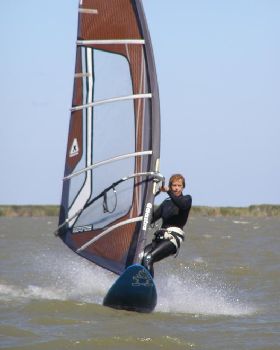 Susie sailing at Boggy Lake on Saturday the 10th of Febuary 2007
