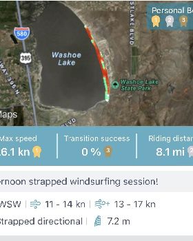 Windsurfing Washoe Lake
