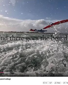 Board blown away.