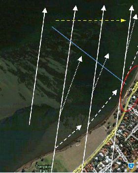 Lucky Bay wind pattern
