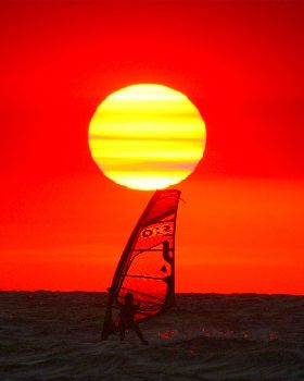 Bushfire sunset  .