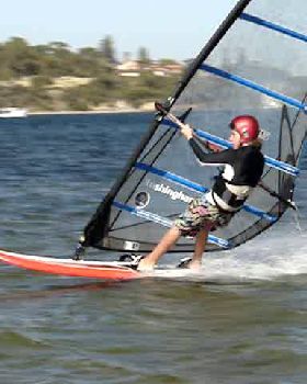 My son David (13) speed sailing at Point Walter