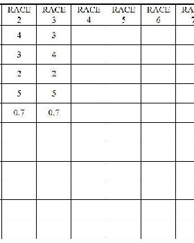 MID WINTER RESULT SHEETS