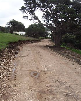 new track over rocky hill